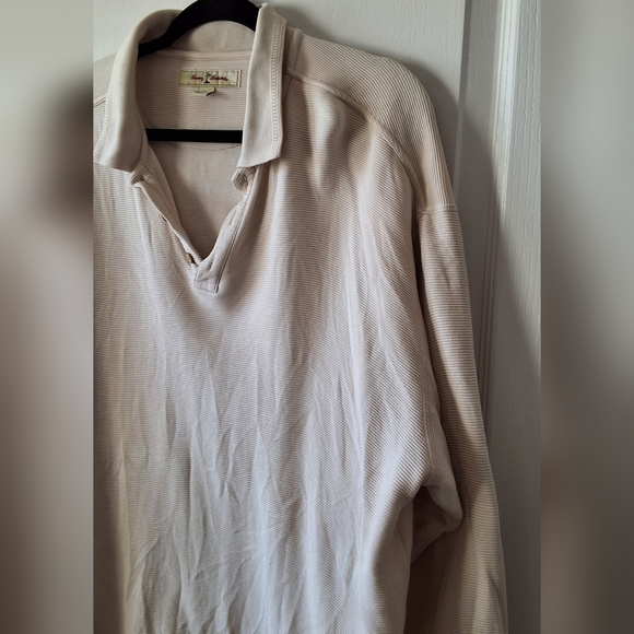 Tommy Bahama Men XL Vintage Silk Cotton Ribbed Collared Long Sleeve Golf Casual - Picture 3 of 10